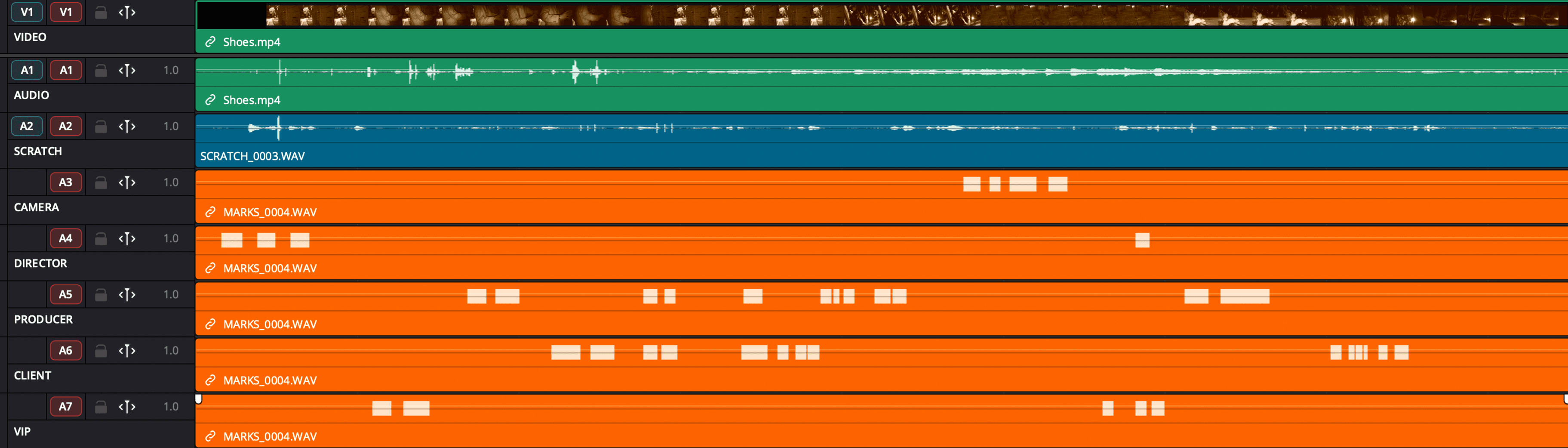 DaVinci Resolve timeline